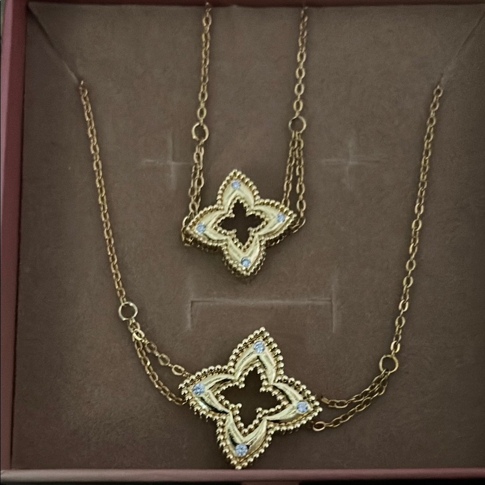 Elegant Gold and Silver Necklace Set